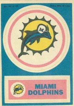 1968 Topps Test Team Patches #40 Miami Dolphins Front