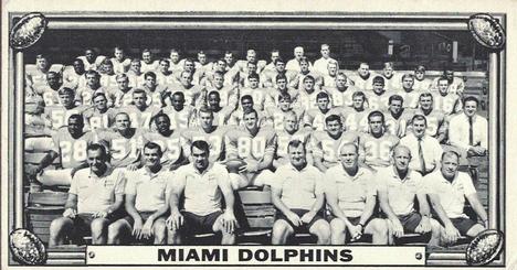 1968 Topps Test Team Patches - Team Photos #4 Miami Dolphins Front