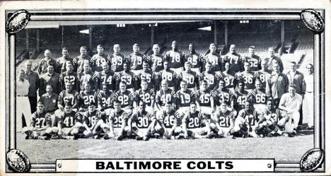 1968 Topps Test Team Patches - Team Photos #15 Baltimore Colts Front