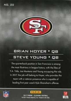 2017 Panini Illusions #20 Brian Hoyer / Steve Young Back