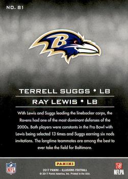 2017 Panini Illusions #81 Ray Lewis / Terrell Suggs Back