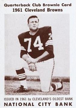 1961 National City Bank Cleveland Browns - Set No. 1 #1 Mike McCormack Front