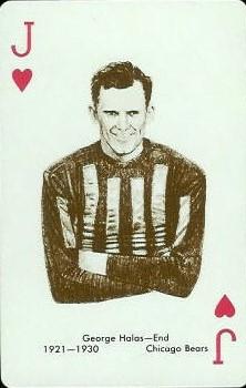 1963 Stancraft Playing Cards - Red Backs #J♥ George Halas Front