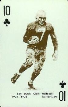 1963 Stancraft Playing Cards - Green Backs #10♣ Earl Clark Front