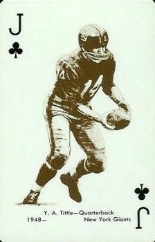 1963 Stancraft Playing Cards - Green Backs #J♣ Y.A. Tittle Front