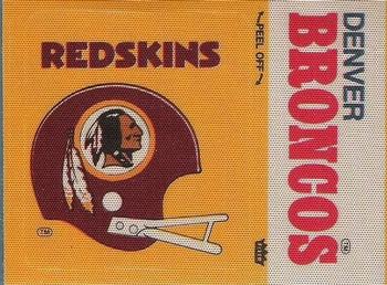 1976 Fleer Football Patches #NNO Washington Redskins Helmet / Denver Broncos Name Front