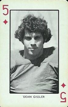 1973 Nebraska Cornhuskers Playing Cards (Red Backs) #5♦ Dean Gissler Front
