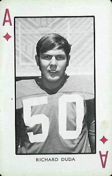 1973 Nebraska Cornhuskers Playing Cards (Red Backs) #A♦ Richard Duda Front