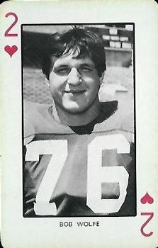 1973 Nebraska Cornhuskers Playing Cards (Red Backs) #2♥ Bob Wolfe Front