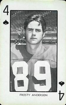 1973 Nebraska Cornhuskers Playing Cards (Red Backs) #4♠ Frosty Anderson Front