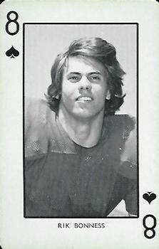 1973 Nebraska Cornhuskers Playing Cards (Red Backs) #8♠ Rik Bonness Front