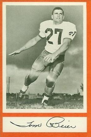 1967 Royal Castle Miami Dolphins #NNO Tom Beier Front