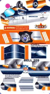 2002 Fleer 3-D NFL Aircraft #87 Bell-209 Front