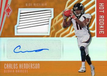 2017 Panini Phoenix - Hot Rookie Materials Signatures Gloves #HRS-CH Carlos Henderson Front