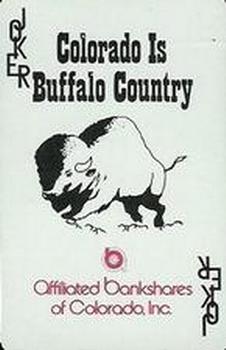 1974 Colorado Buffaloes Playing Cards - Gold Backs #JOKER Team Logo Black Front