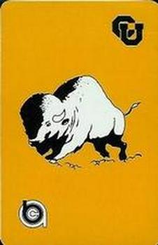 1974 Colorado Buffaloes Playing Cards - Gold Backs #10♠ Les Steckel Back
