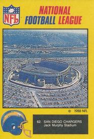 1988 Monty Gum NFL #62 Jack Murphy Stadium Front