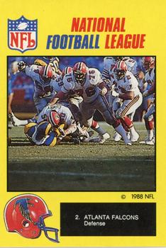 1988 Monty Gum NFL - Paper #2 Atlanta Falcons defense Front