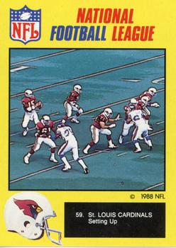 1988 Monty Gum NFL - Paper #59 St. Louis Cardinals setting up Front