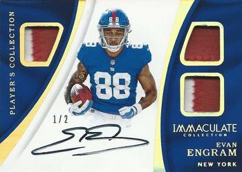 2017 Panini Immaculate Collection - Players Collection Autographs Gold #PC-EE Evan Engram Front