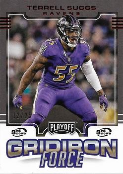 2017 Panini Playoff - Gridiron Force 3rd Down #12 Terrell Suggs Front