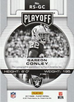 2017 Panini Playoff - Rookie Signatures Hail Mary #RS-GC Gareon Conley Back