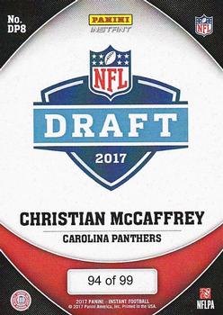 2017 Panini Instant NFL - NFL Draft Purple #DP8 Christian McCaffrey Back