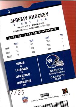 2003 Playoff Contenders - 2004 Hawaii Trade Conference #3 Jeremy Shockey Back