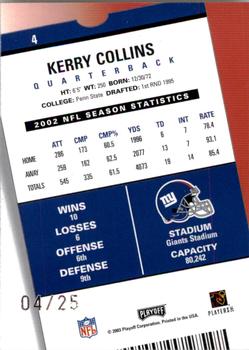 2003 Playoff Contenders - 2004 Hawaii Trade Conference #4 Kerry Collins Back