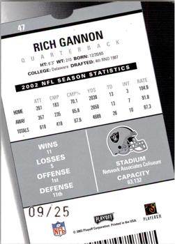 2003 Playoff Contenders - 2004 Hawaii Trade Conference #47 Rich Gannon Back