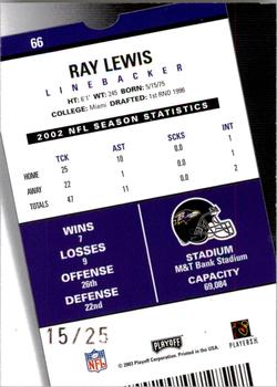 2003 Playoff Contenders - 2004 Hawaii Trade Conference #66 Ray Lewis Back