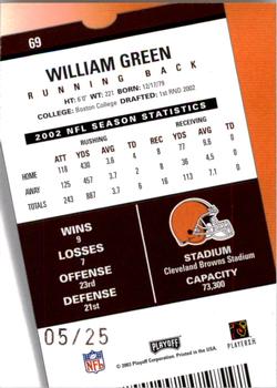 2003 Playoff Contenders - 2004 Hawaii Trade Conference #69 William Green Back
