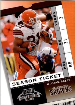 2003 Playoff Contenders - 2004 Hawaii Trade Conference #69 William Green Front