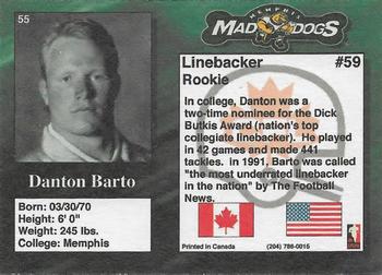 1995 R.E.L. #55 Danton Barto Back