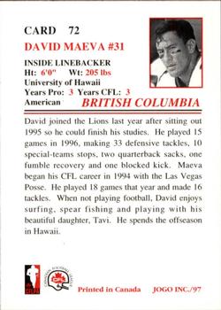 1997 JOGO #72 David Maeva Back