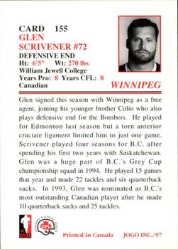 1997 JOGO #155 Glen Scrivener Back
