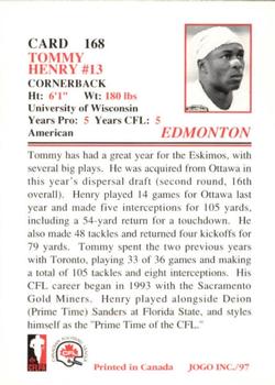 1997 JOGO #168 Tommy Henry Back