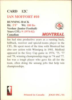 1994 JOGO Missing Years #12C Ian Mofford Back