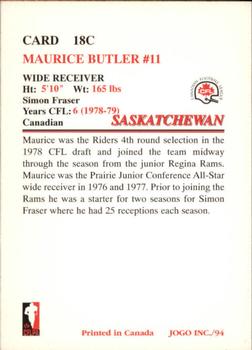 1994 JOGO Missing Years #18C Maurice Butler Back
