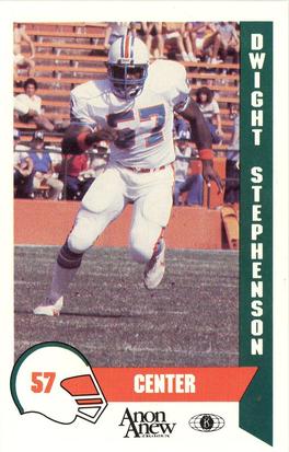 1986 Miami Dolphins Police #1 Dwight Stephenson Front