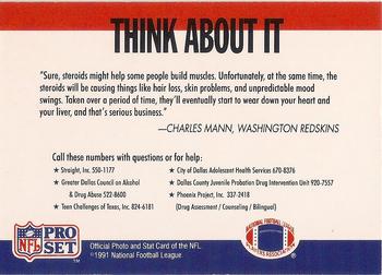 1991 Pro Set - Dallas Public Service Announcement #NNO Charles Mann Back