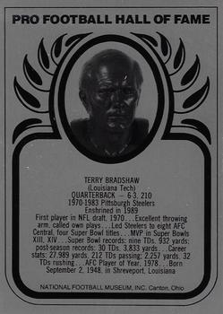 1989 Hall of Fame Metallics #NNO Terry Bradshaw Front
