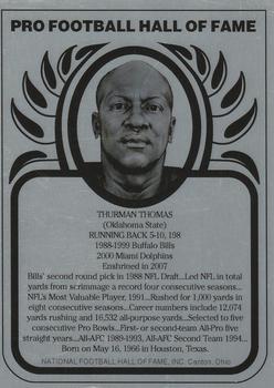 2007 Hall of Fame Metallics #NNO Thurman Thomas Front