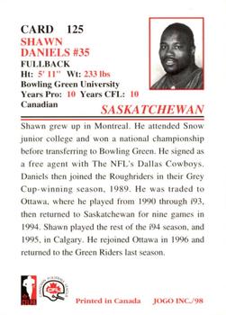 1998 JOGO #125 Shawn Daniels Back