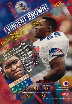 1994 Stadium Club - Super Bowl XXIX Embossed #95 Vincent Brown Back