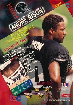 1994 Stadium Club - Super Bowl XXIX Embossed #457 Andre Rison Back