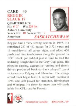 1999 JOGO #40 Reggie Slack Back