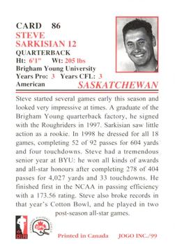 1999 JOGO #86 Steve Sarkisian Back