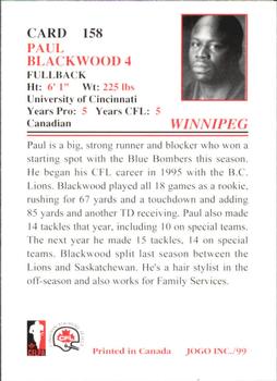 1999 JOGO #158 Paul Blackwood Back