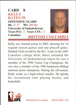 2003 JOGO #8 Kelly Bates Back